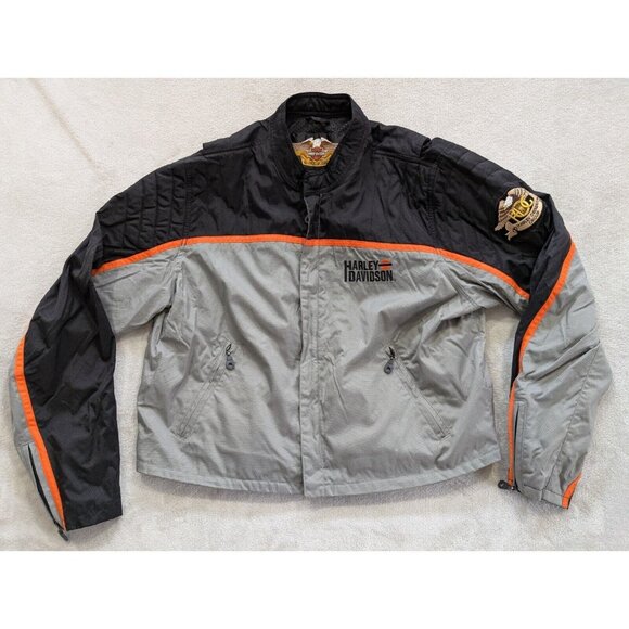 Harley Davidson Bomber Nylon Jacket Size XXL Harley Owners Group Patch RARE - Picture 5 of 16